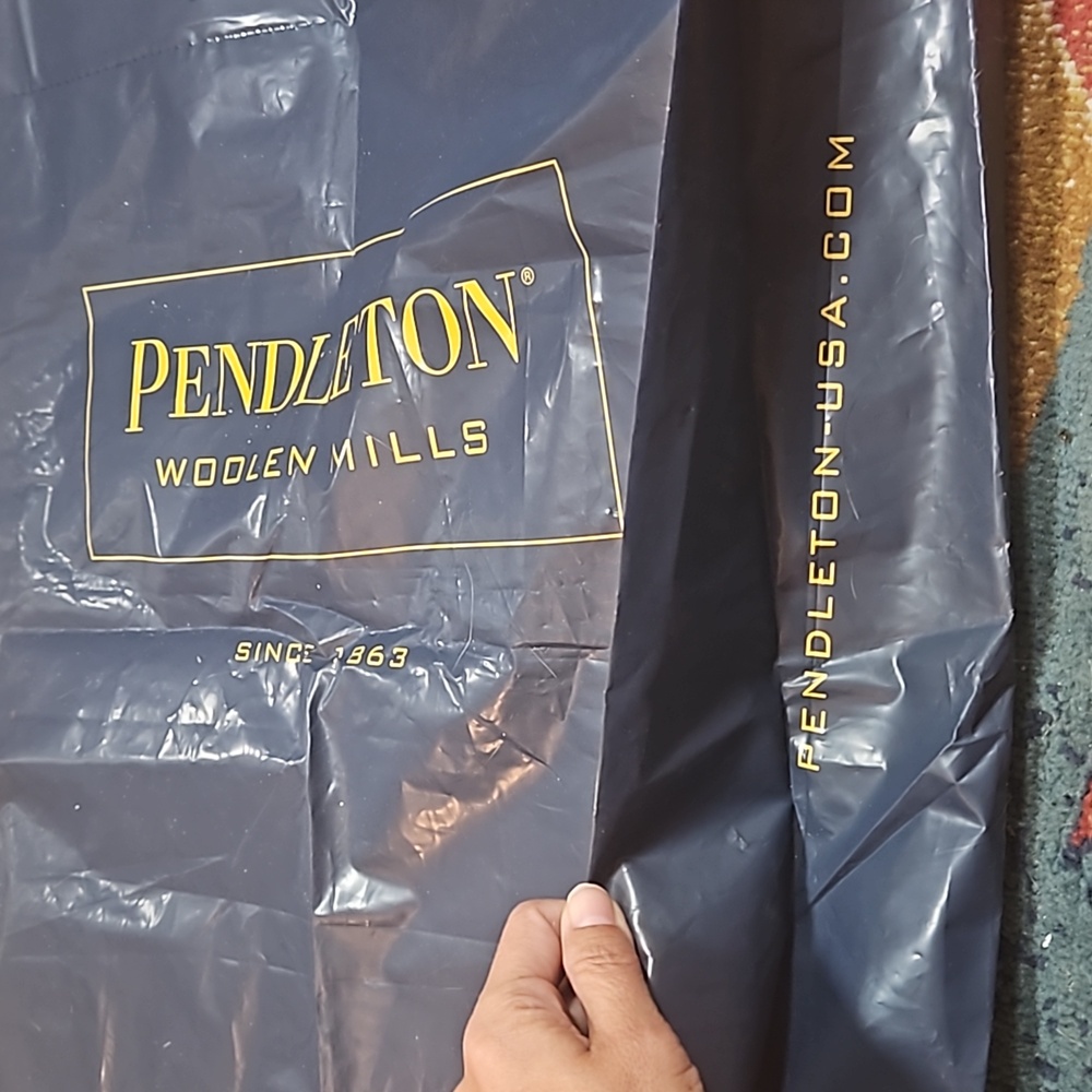 FREE XL rare Pendleton plastic reinforced tote bag